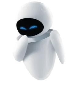 Eve laughing at a joke by Wall-E